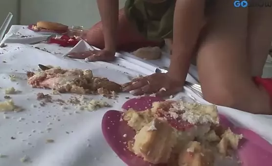 Sweet BBW Orgy with Cakes and Facials